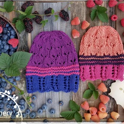 Boho "Berries" slouchy beanie