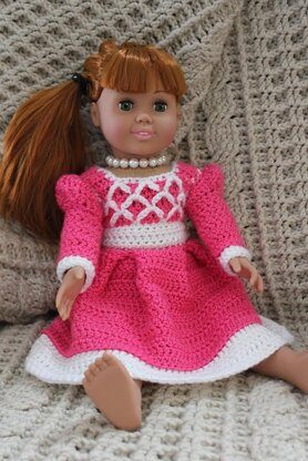 Princess Ansleigh's Sweet Heart Dress - 18" Doll Size