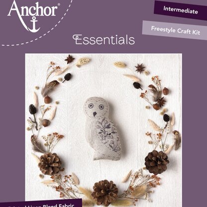 Anchor Freestyle Friends - Oliver Owl Printed Embroidery Kit - 12 x 16 cm