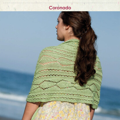 Coronado Shawl in Classic Elite Yarns Cotton Bam Boo - Downloadable PDF
