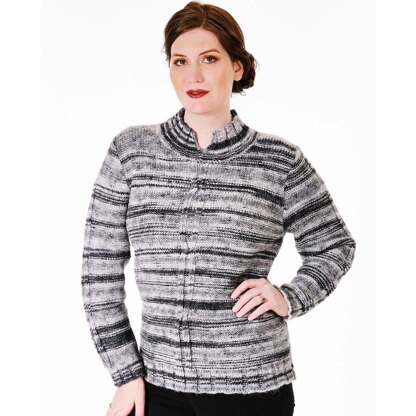 Trendsetter Yarns 6100B Tiger - Striped Split Cable Pullover PDF