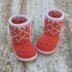 Christmas Baby Booties Crochet Pattern