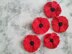 One Piece Poppy Flower Applique w 3 4 & 5 Petals