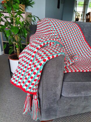 Candy Cane Striped Blanket