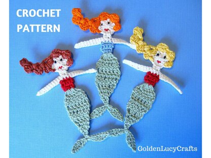 Mermaid Applique Crochet Pattern