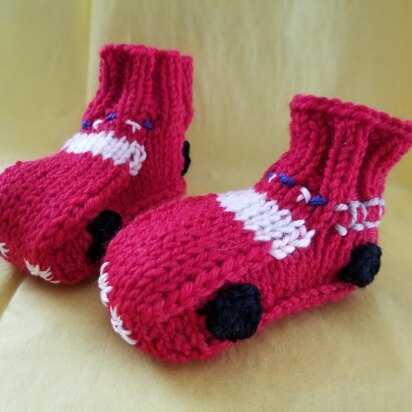 Firetruck Baby Booties