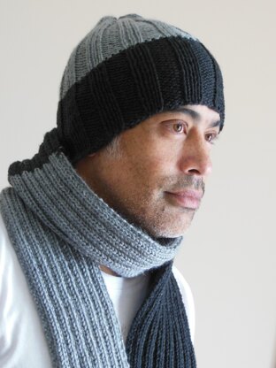Ribbed hat and scarf