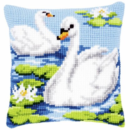 Vervaco Cross Stitch Kit: Cushion: Swan - 40 x 40cm