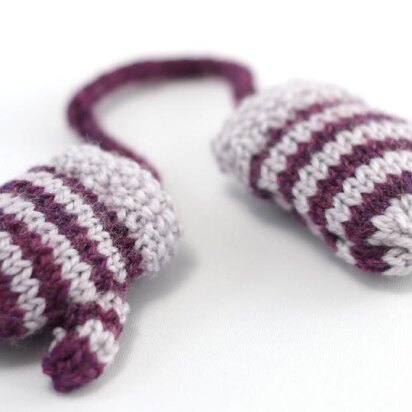 Christmas Glamour Striped Mini Mittens Decoration