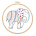 Hawthorn Handmade Elephant Contemporary Embroidery Kit - 13 x 12.5cm