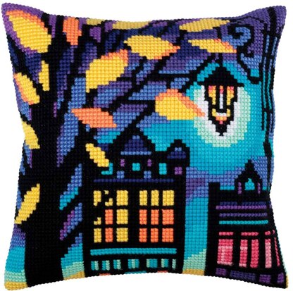 Collection D'Art Twilight Street III Cross Stitch Cushion Kit - 40cm x 40cm