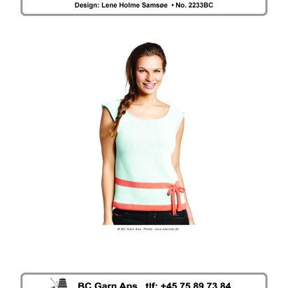 Top with Bow in BC Garn Alba - 2233BC - Downloadable PDF