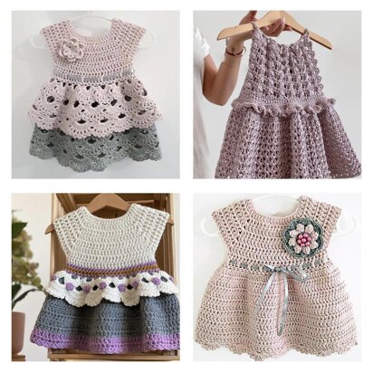 Free crochet discount baby dress patterns