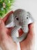 Crochet elephant baby rattle