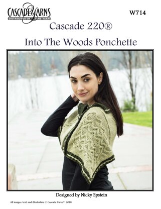 Into The Woods Ponchette in Cascade Yarns - W714 - Downloadable PDF