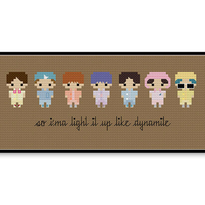 BTS Dynamite Bite Size - PDF Cross Stitch Pattern