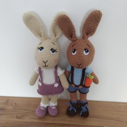 Bella & Buster Bunny Amigurumi