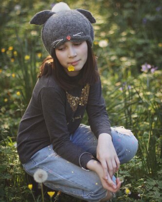 Gray Rabbit Beret