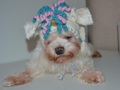 Unicorn dog hood, Crochet Pattern PDF, Size: XS for small dog