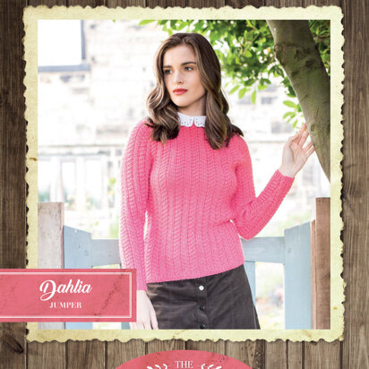 Dahlia Sweater in West Yorkshire Spinners Bluefaced Leicester Solids DK - Downloadable PDF