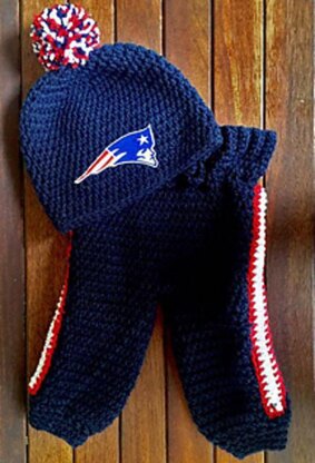 Baby Football Beanie Pant Set - Brady Set