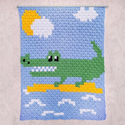 C2C - Crocodile - Corner to Corner Blanket