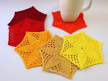 Crochet Coasters "Mosaic Flower"