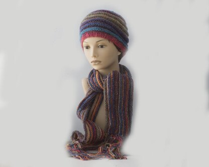 Multi-color Winter Hat and Scarf