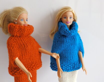 Poncho & Skirt Barbie Outfit