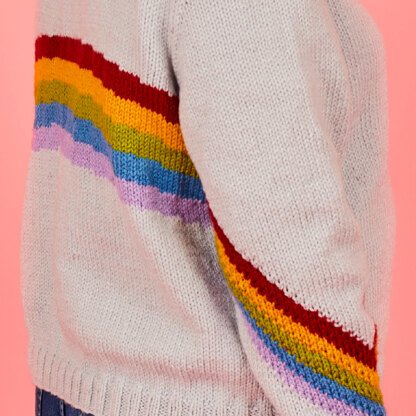 Cosy Rainbow Cardigan - Free Cardigan Knitting Pattern For Women in Paintbox Yarns Simply Aran by Paintbox Yarns