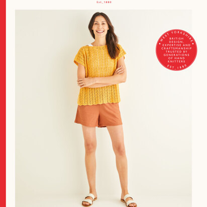 Crochet Top in Sirdar Cotton DK - 10250 - Downloadable PDF