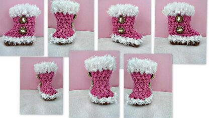 921-Fluff Cuff Baby Booties