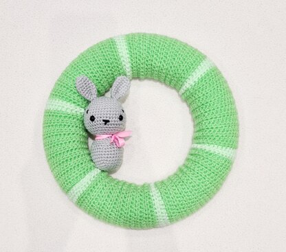 Easter Crochet Wreath Pattern - Easter Bunny