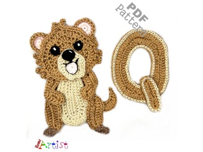 Crochet Animal Alphabet Q Quokka pattern