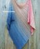 Ocean Blush Asymmetrical Triangle Shawl