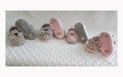 Mouse Crochet Baby Booties