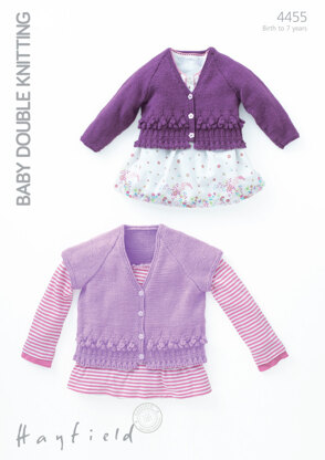 Long and Short Sleeved Cardigans in Hayfield Baby DK - 4455 - Downloadable PDF