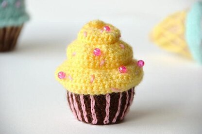 Chocolate Banana Cupcake Crochet Pattern, Cupcake Amigurumi Pattern, Food Crochet Pattern, Food Amigurumi