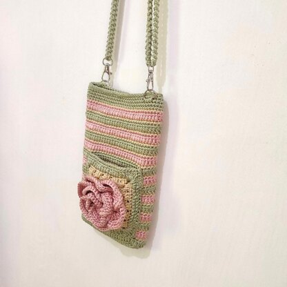 3D Rose Flower Phone Bag