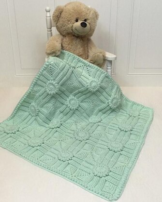 Croix Matelasse Crochet Baby Blanket