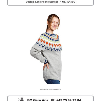 Uni-Sweater with Round Yoke in BC Garn Semilla - 4013BC - Downloadable PDF