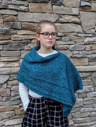 Braided Cable Wrap or Poncho