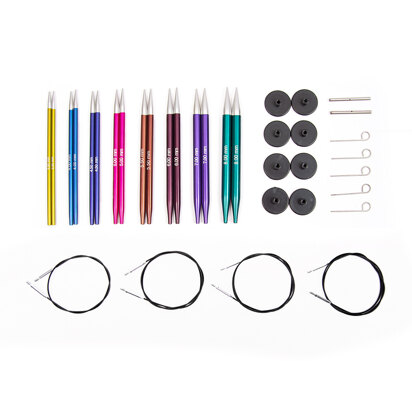 KnitPro Zing Interchangeable Needle Tips Deluxe Set (8 Pairs)