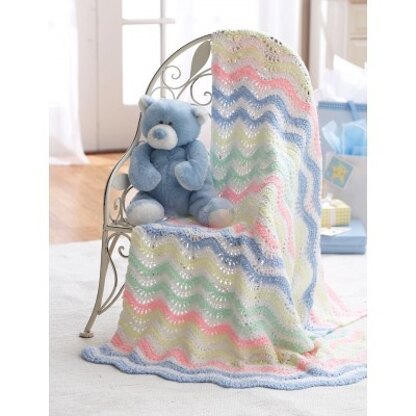 Ripple Blanket in Bernat Baby Coordinates Solids