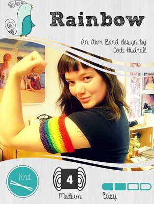 Knit Rainbow Pride Armband