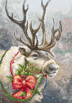 Luca-S Christmas Deer Counted Cross Stitch Kit - 21cm x 30cm