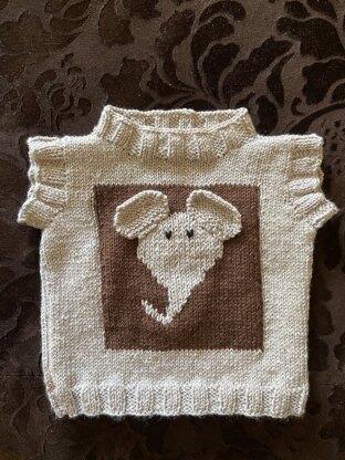 Elephant Vest - Brown & Taupe