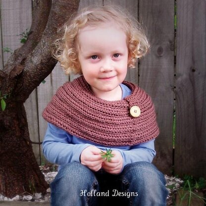 Knit-Look Ribbed Cowl