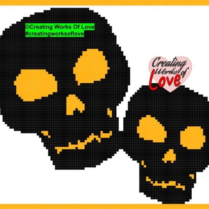 Halloween Skulls Stitch Graph