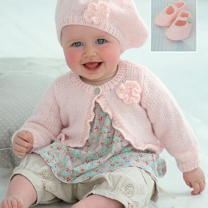 Cardi, Beret and Shoes in Sirdar Snuggly DK - 1812 - Downloadable PDF